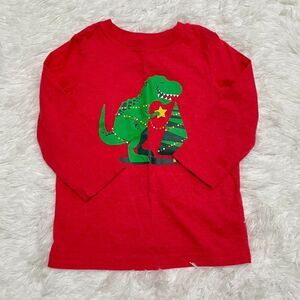 3/$10 Toddlers Cat and Jack Red Christmas Long Sleeve Top Size 2T